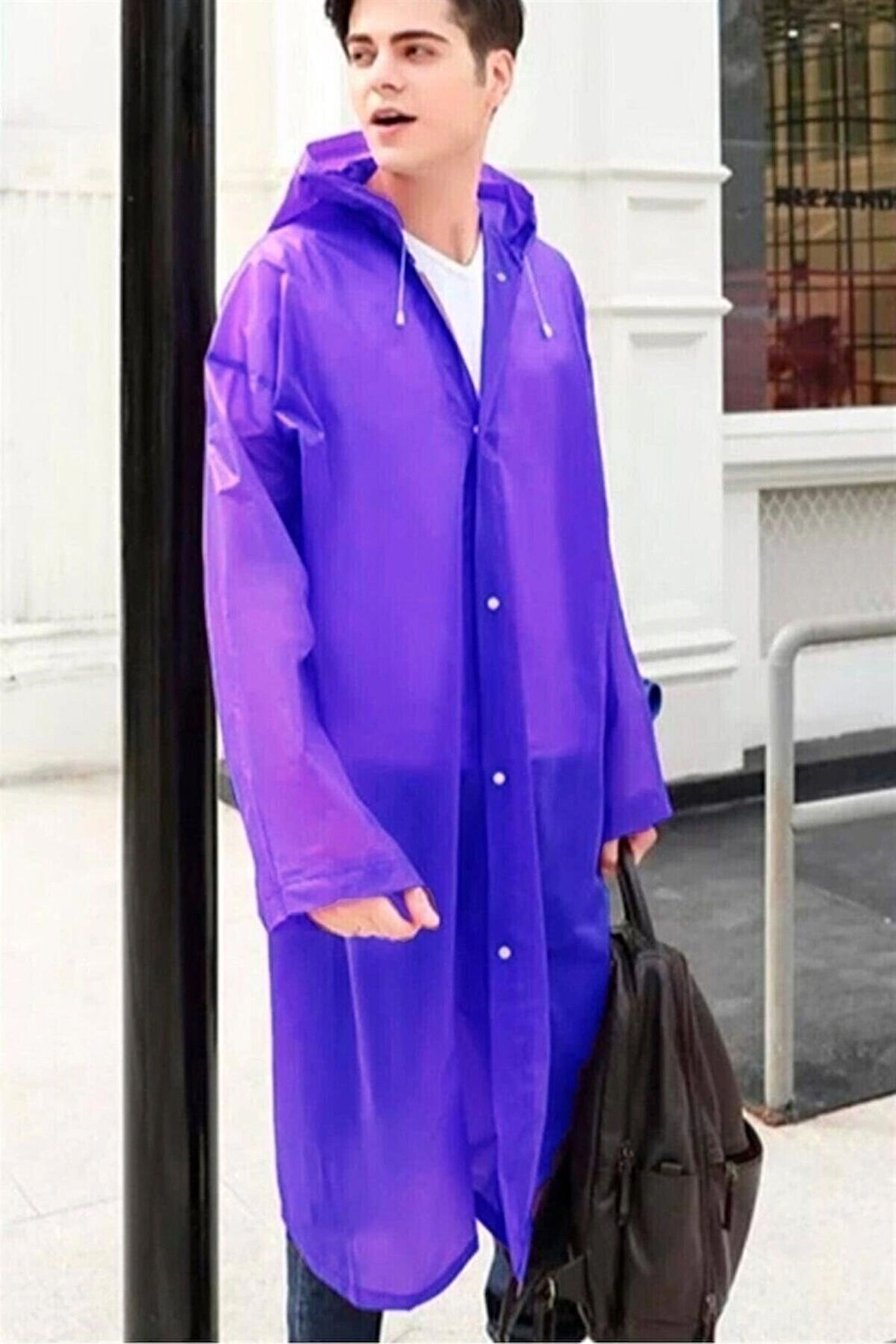 Erkek ve Kadın Yağmurluk Rüzgarlık Panço Su Geçirmez Yağmur Geçirmez