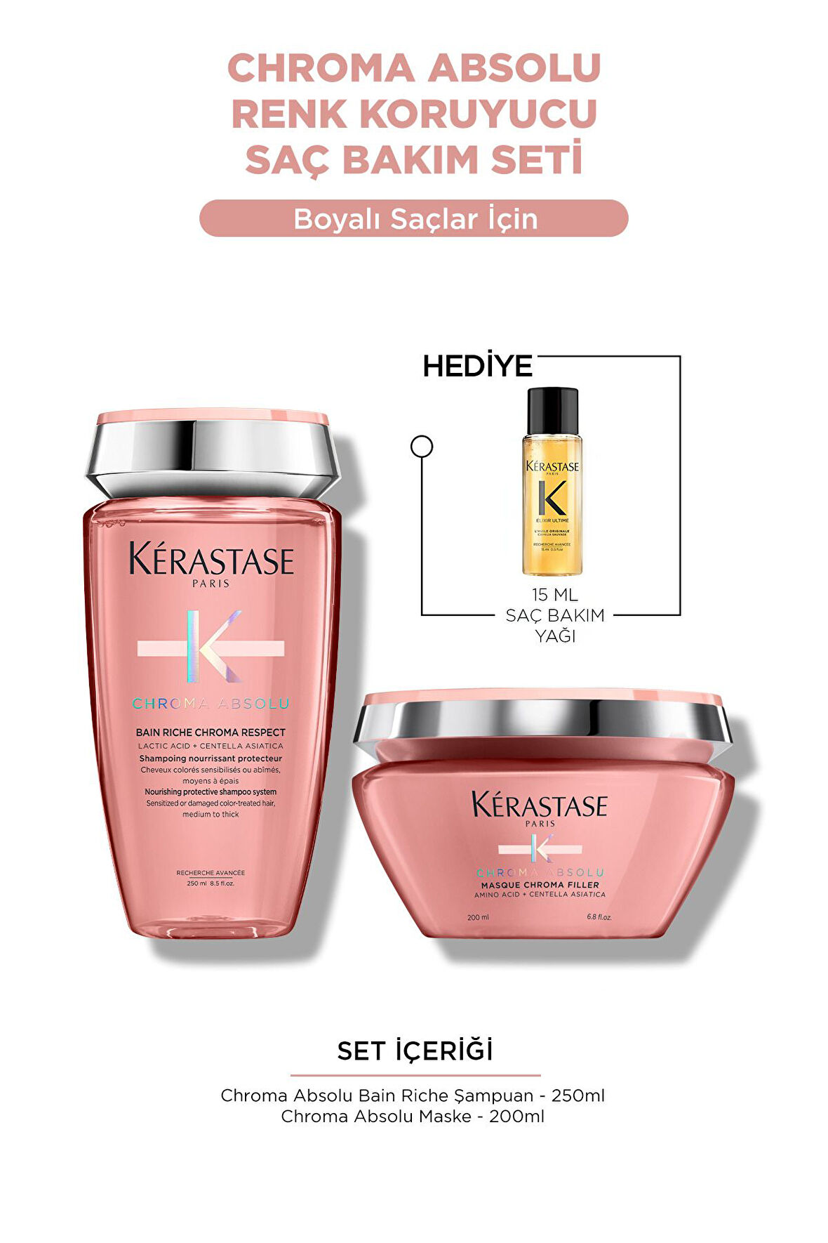 Kerastase Chroma Absolu Renk Koruyucu Saç Bakım Seti - Şampuan & Maske