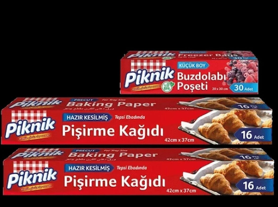 Piknik Pişirme Kağıdı ve Buzdolabı Poşeti Fırsat Paketi (poşeti hediye)