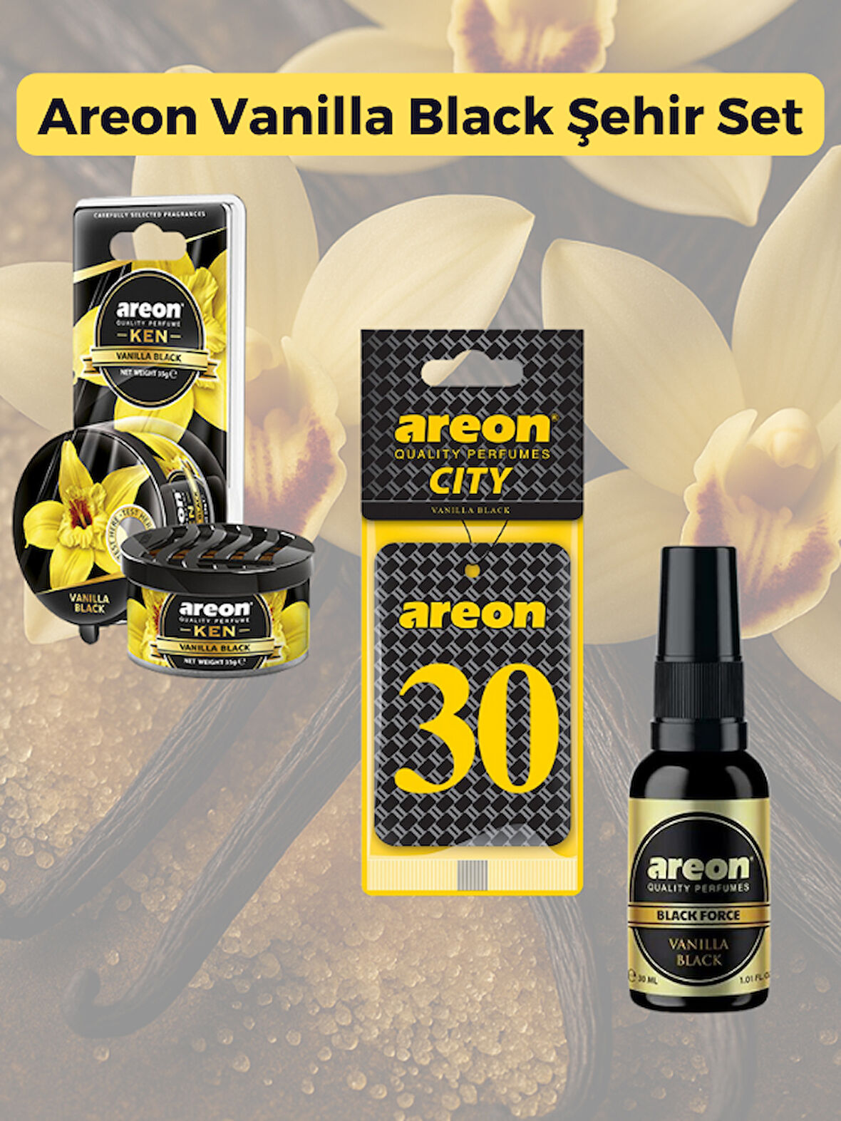 Areon Vanilla Black Şehir Set-30