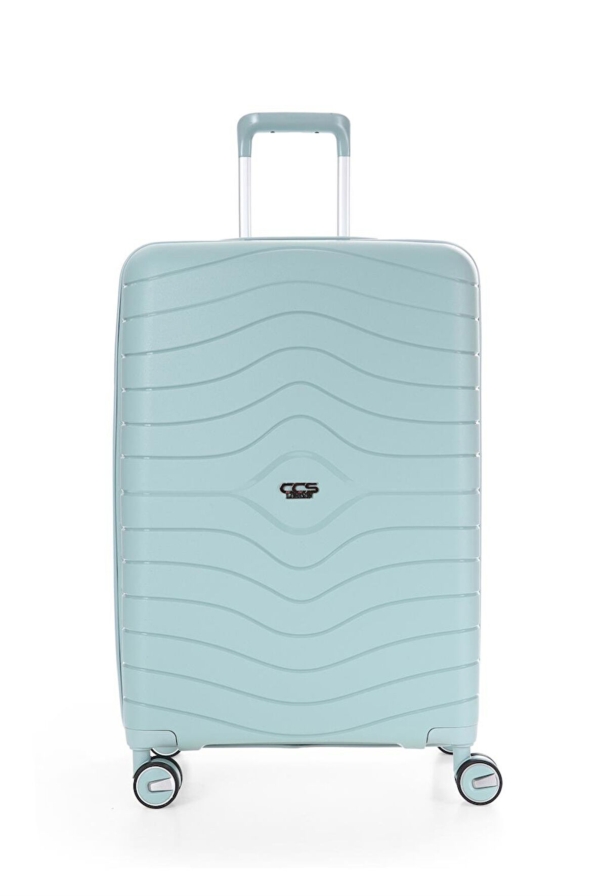 2'li Valiz Seti V.CCS5242 Mavi Kırılmaz Valiz Orta Boy Ve Makyaj Çantası