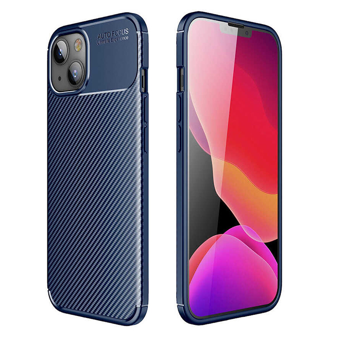 Vendas iPhone 13 Mini Deep Dizayn Auto Focus Tasarımlı Karbon Dizayn Kılıf