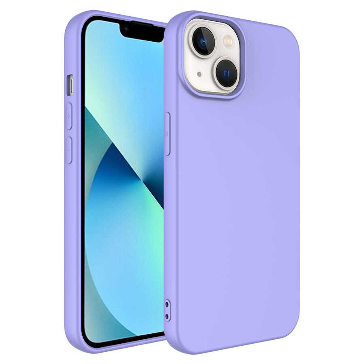 Vendas iPhone 14 (iPhone 14 Uyumlu) W-Lansman Serisi İçi Kadife İpek Dokulu Lansman Kılıf + Seramik Nano Ekran Koruyucu