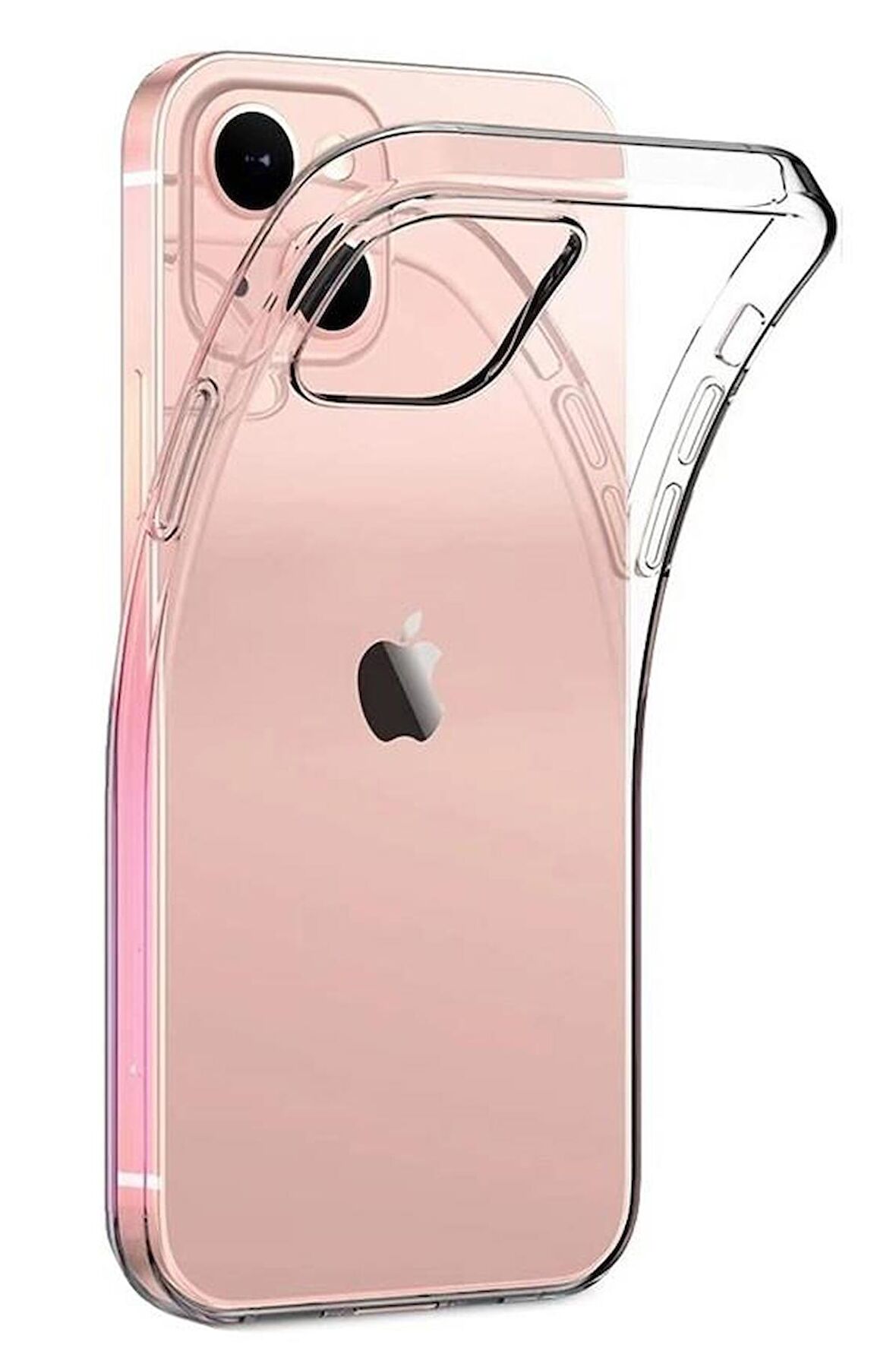 Vendas iPhone 14 Plus Uyumlu Kamera Çıkıntılı Soft Silikon Kılıf + 5D Cam Ekran Koruyucu