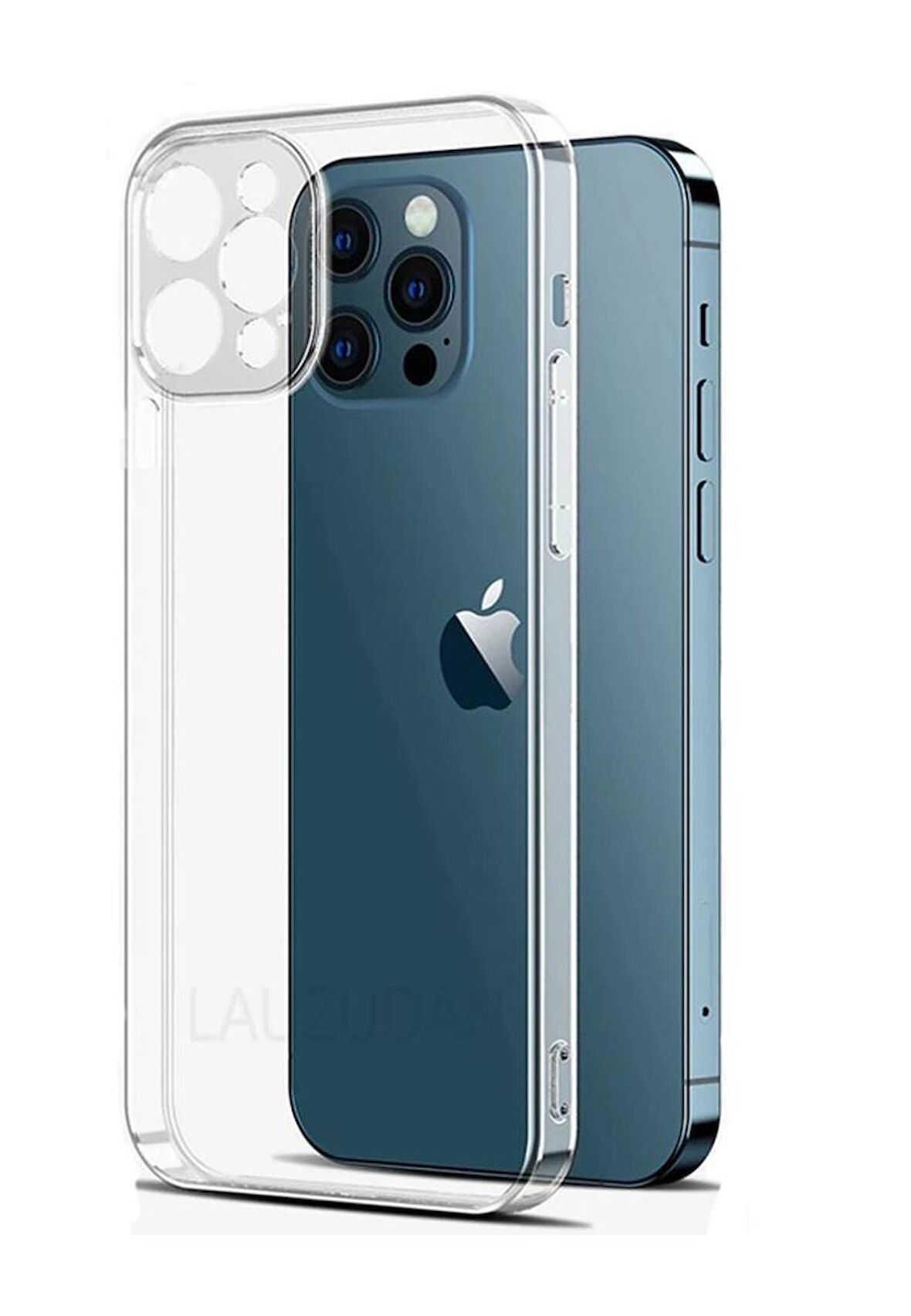 Vendas iPhone 14 Pro Fora Serisi Kamera Korumalı Şeffaf Silikon Kılıf + Cam Ekran Koruyucu