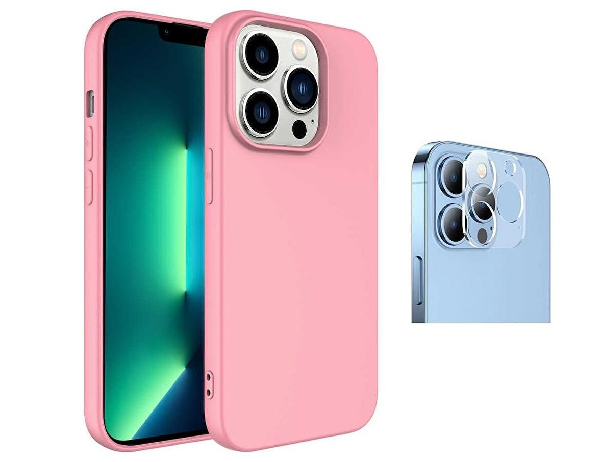 Vendas iPhone 14 Pro Uyumlu (14 Pro) W-Lansman Serisi İçi Kadife İpek Dokulu Lansman Kılıf + Kamera Lens Koruyucu
