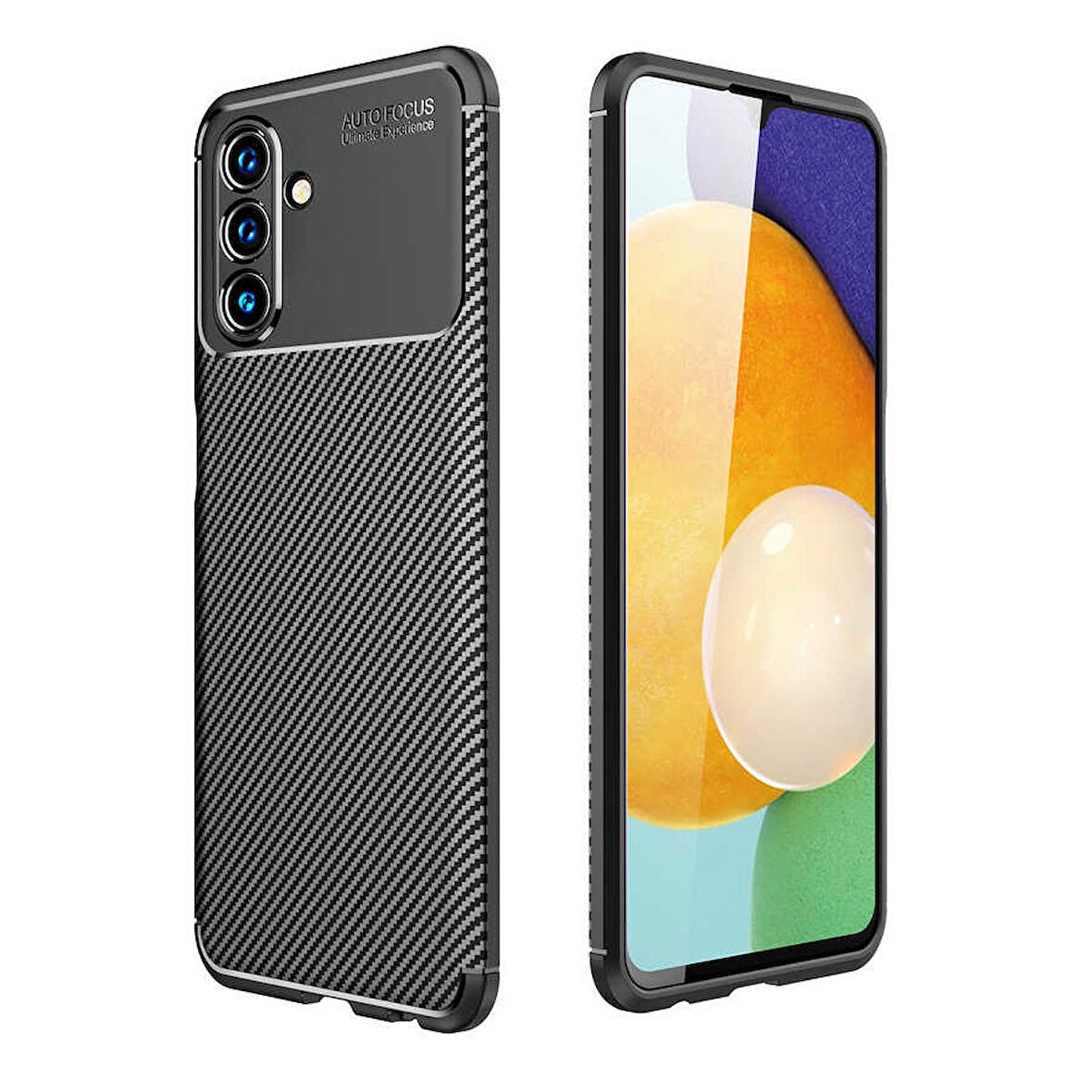 Vendas Samsung A04S Uyumlu Deep Dizayn Auto Focus Tasarımlı Karbon Dizayn Kılıf