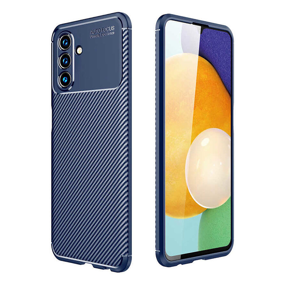 Vendas Samsung A04S Uyumlu Deep Dizayn Auto Focus Tasarımlı Karbon Dizayn Kılıf