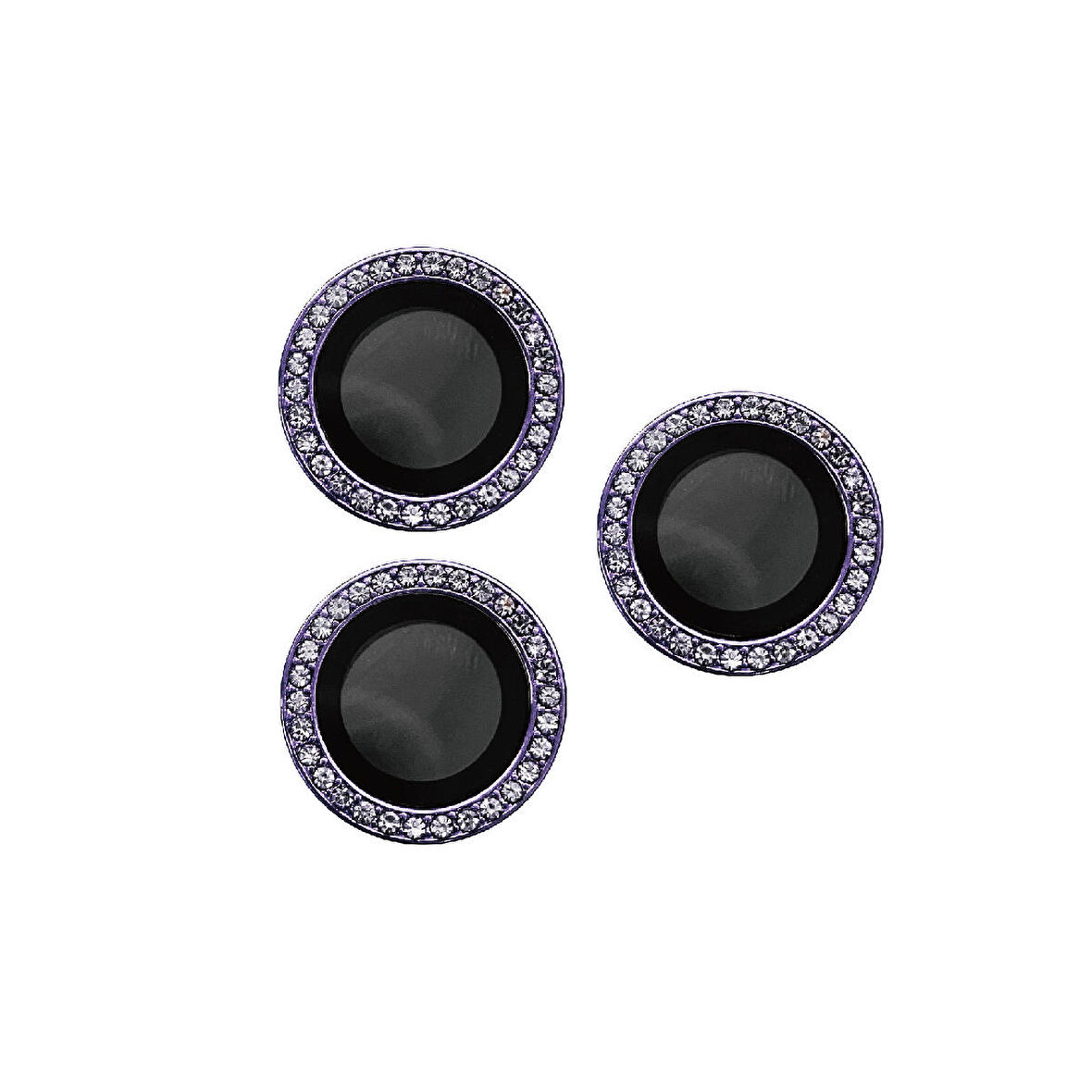 Vendas iPhone 14 Pro Uyumlu (14 Pro) Lins Serisi Fashion Taşlı Kamera Lens Koruyucu