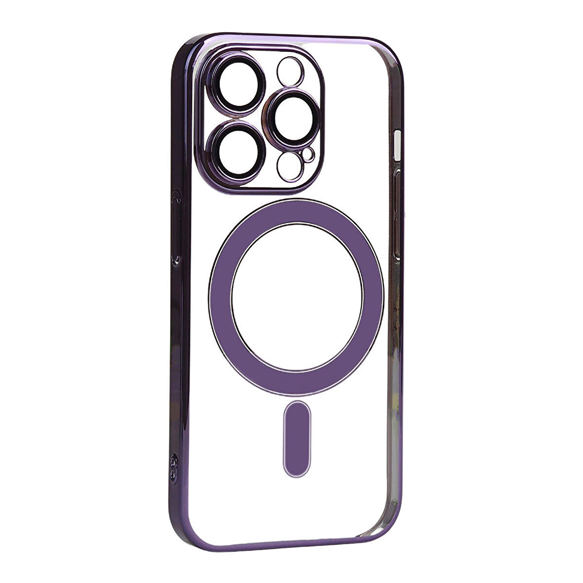 Vendas iPhone 14 Pro Uyumlu (14 Pro) Porta Serisi Kamera Korumalı Magsafe Özellikli Elektroplated Sert PC Kılıf