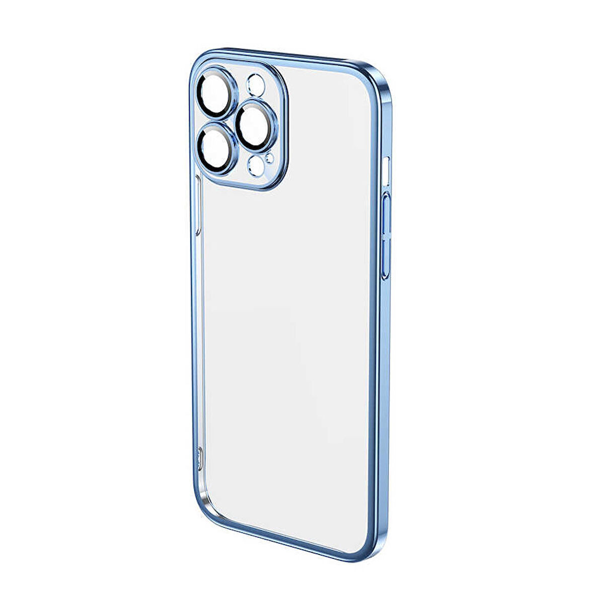 Vendas iPhone 14 Pro Uyumlu (14 Pro) Pilas Serisi Elektroplated Sert PC Renkli Çerçeveli Silikon Kılıf