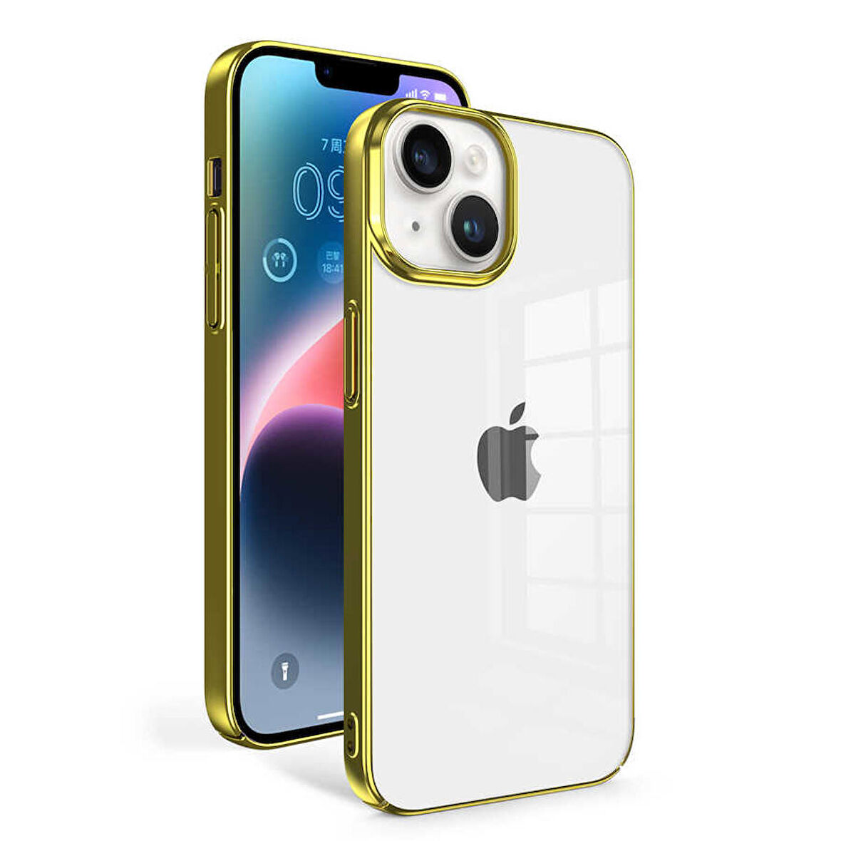 Vendas iPhone 14 Plus Uyumlu (14 Plus) Sun Serisi Elektroplated Sert Glitter PC Kapak