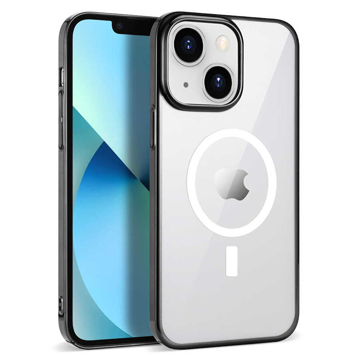 Vendas iPhone 14 Uyumlu ( iPhone 14 ) Pixel Serisi Wireless Şarj Özellikli Glitter Elektroplated Kapak