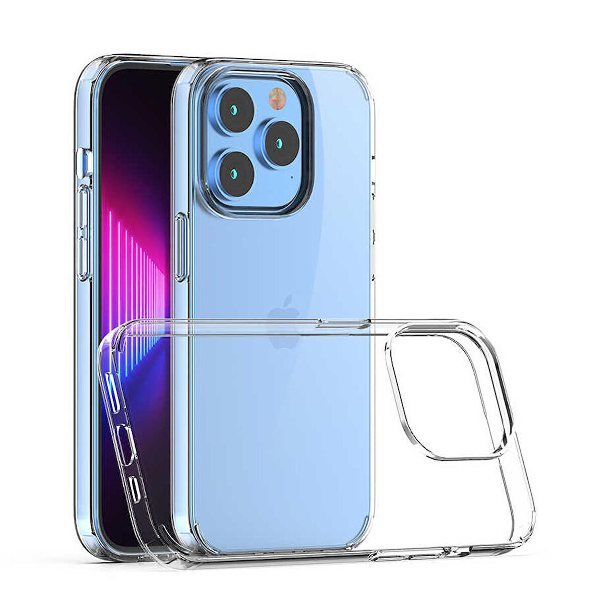 Vendas iPhone 14 Pro Max Uyumlu (14 Pro Max) Coss Serisi Darbe Dirençli Mika Silikon Elektroplated Kılıf