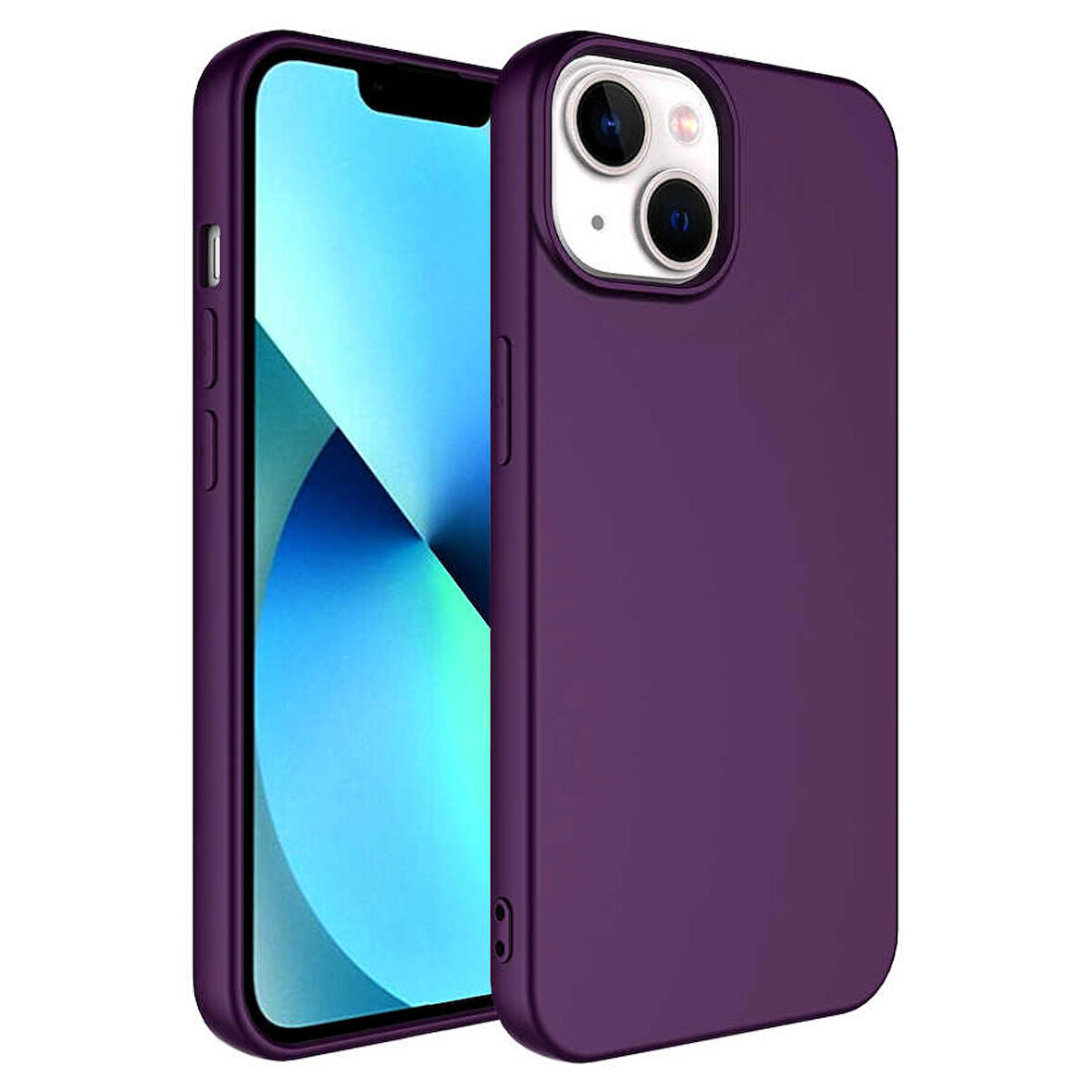 Vendas iPhone 14 Uyumlu ( iPhone 14 ) Lansman Serisi Yumuşak Dokulu Kadife Yüzeyli Silikon Kılıf