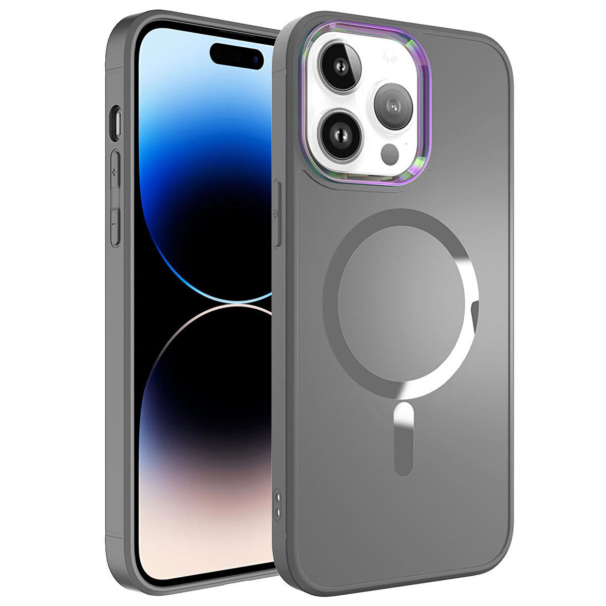 Vendas iPhone 14 Pro Uyumlu (14 Pro) Stil Serisi Mat Renkli Magsafe Wireless Şarj Özellikli Kılıf
