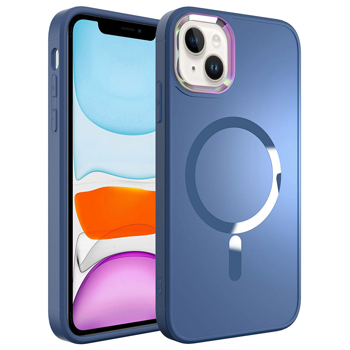Vendas iPhone 14 Uyumlu ( iPhone 14 ) Stil Serisi Mat Renkli Magsafe Wireless Şarj Özellikli Kılıf