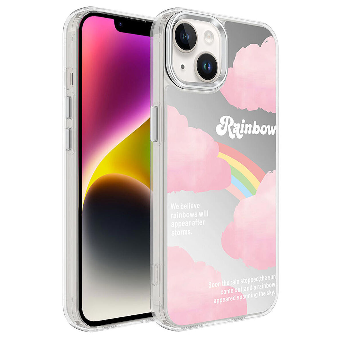 Vendas iPhone 14 Uyumlu ( iPhone 14 ) Mimbo Serisi Airbag Köşeli Parlak Tasarımlı Moda Dizayn Kılıf