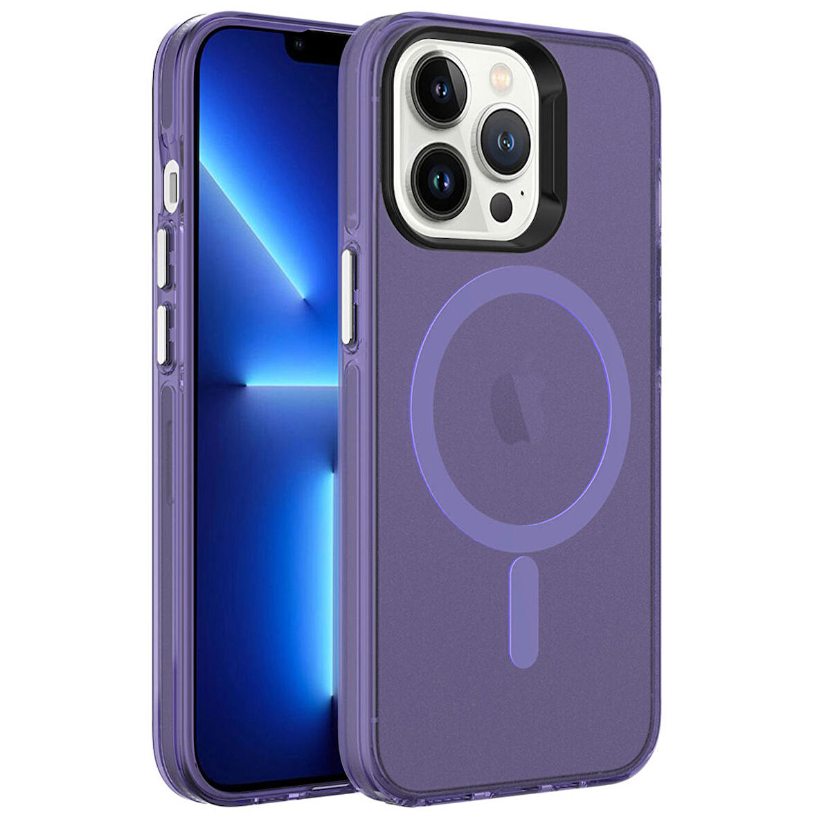 Vendas iPhone 13 Pro Uyumlu Cro Serisi Buzlu Transparan Magsafe Şarj Özellikli Sert Kılıf