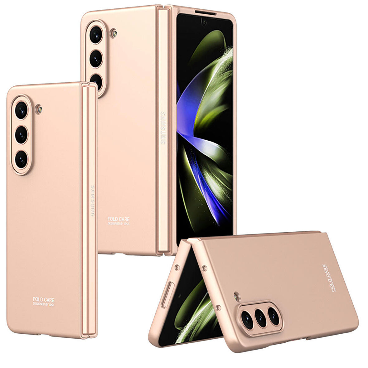Vendas Samsung Galaxy Z Fold 5 Uyumlu Kıpta Serisi Darbe Dirençli Sert PC Arka Kapak