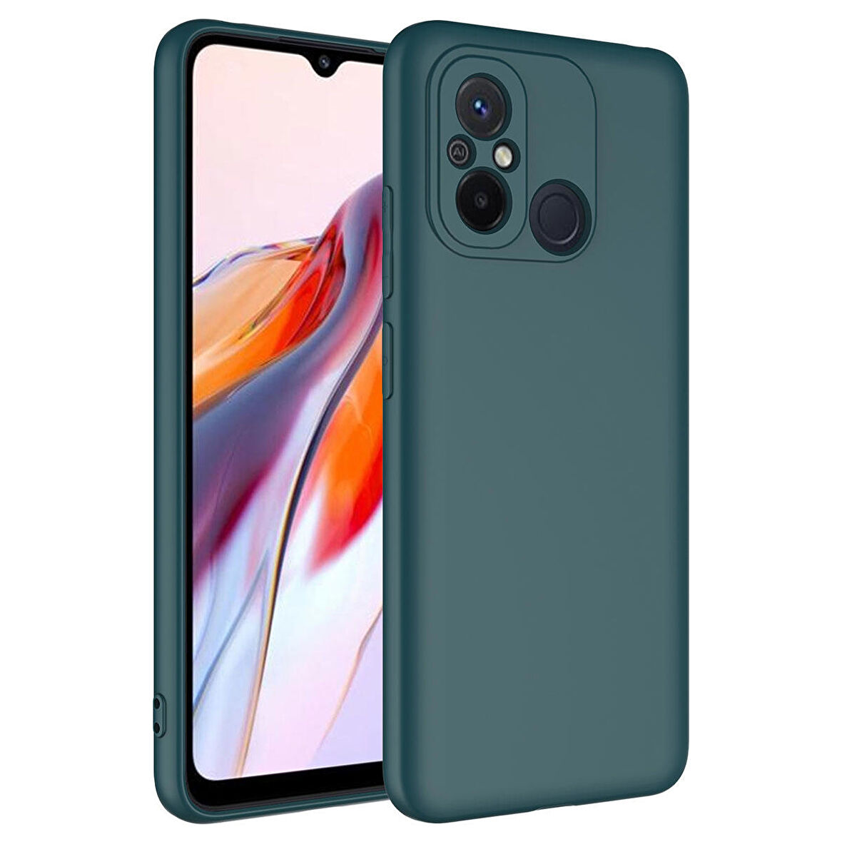 Vendas Xiaomi Redmi 12C Uyumlu Lansman Serisi Yumuşak Dokulu Çizilmeyi Önleyen Kadife İç Yüzeyli Silikon Kılıf