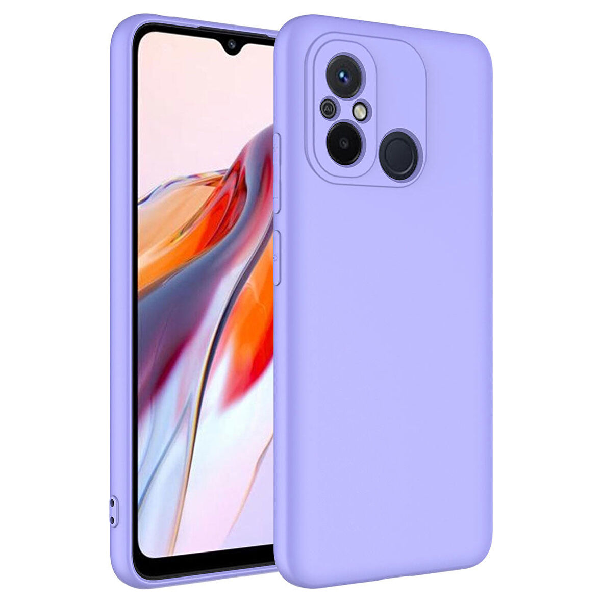 Vendas Xiaomi Redmi 12C Uyumlu Lansman Serisi Yumuşak Dokulu Çizilmeyi Önleyen Kadife İç Yüzeyli Silikon Kılıf