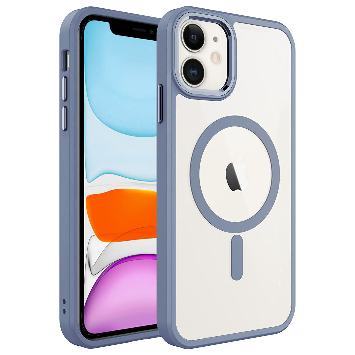 Vendas iPhone 11 Uyumlu ( iPhone 11 ) Krom Serisi Wireless Şarj Özellikli Magsafe Silikon Kapak