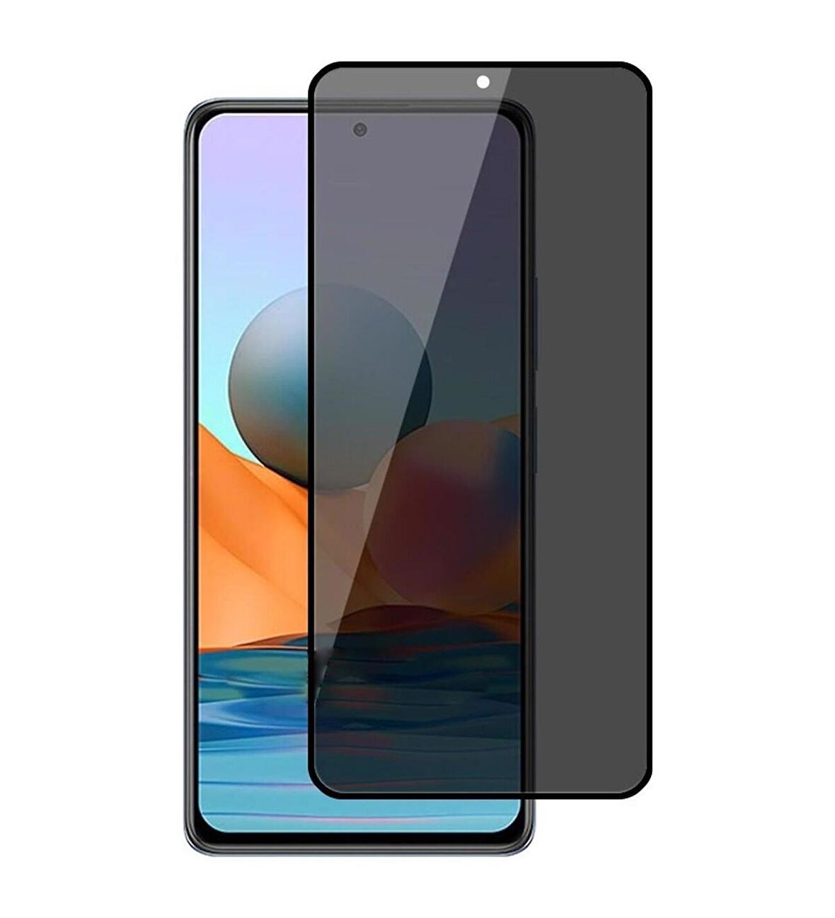 Vendas Xiaomi Redmi Note 10 Pro Uyumlu Anti Statik Privacy Gizleyen Hayalet Temperli Cam Ekran Koruyucu