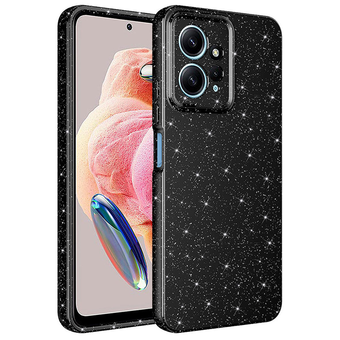 Vendas Xiaomi Redmi Note 12 4G Uyumlu Koton Serisi Kamera Korumalı Simli Lüks Silikon Kılıf