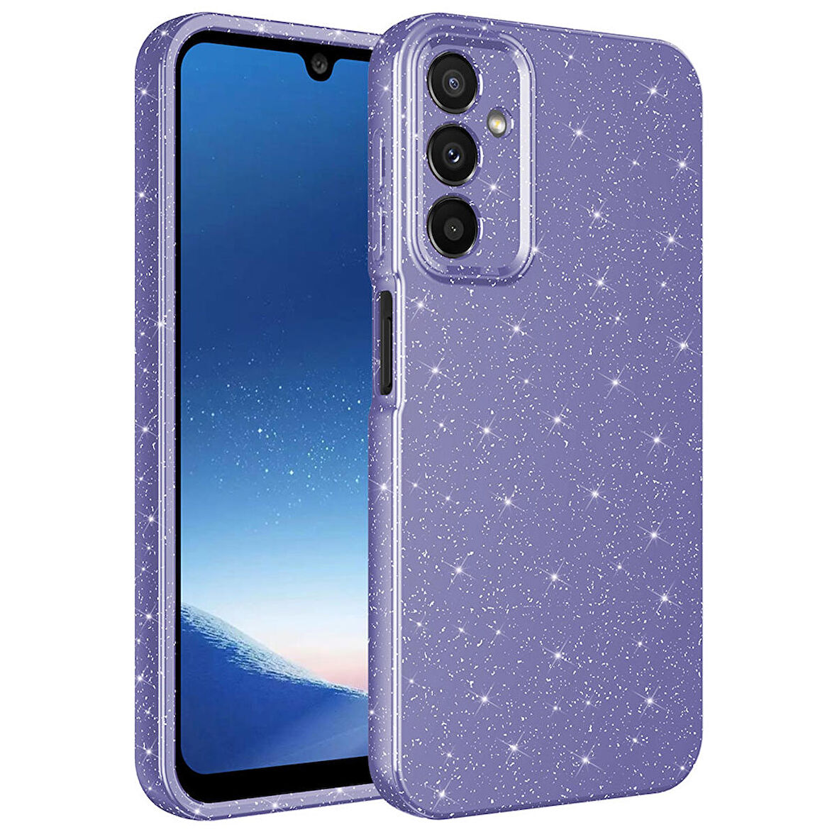 Vendas Samsung A24 Uyumlu Koton Serisi Kamera Korumalı Simli Lüks Silikon Kılıf