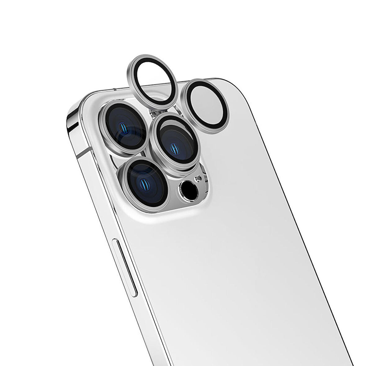 Vendas iPhone 15 Pro Max Uyumlu Görüntüyü Bozmayan Tam Uyumlu Cam Kamera Lens Koruyucu
