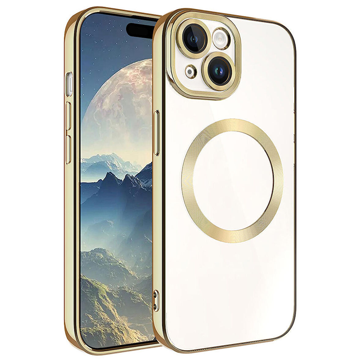 Vendas iPhone 15 Uyumlu Veve Serisi Wireless Şarj Destekli Kamera Lens Korumalı Magic Smooth Silikon Kılıf