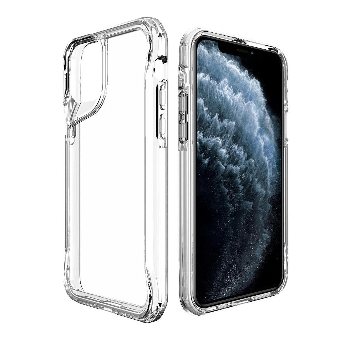 Vendas iPhone 11 Pro Uyumlu (11 Pro) Door Serisi Magsafe Destekli Darbe Direçli Elektroplated Şeffaf Kılıf