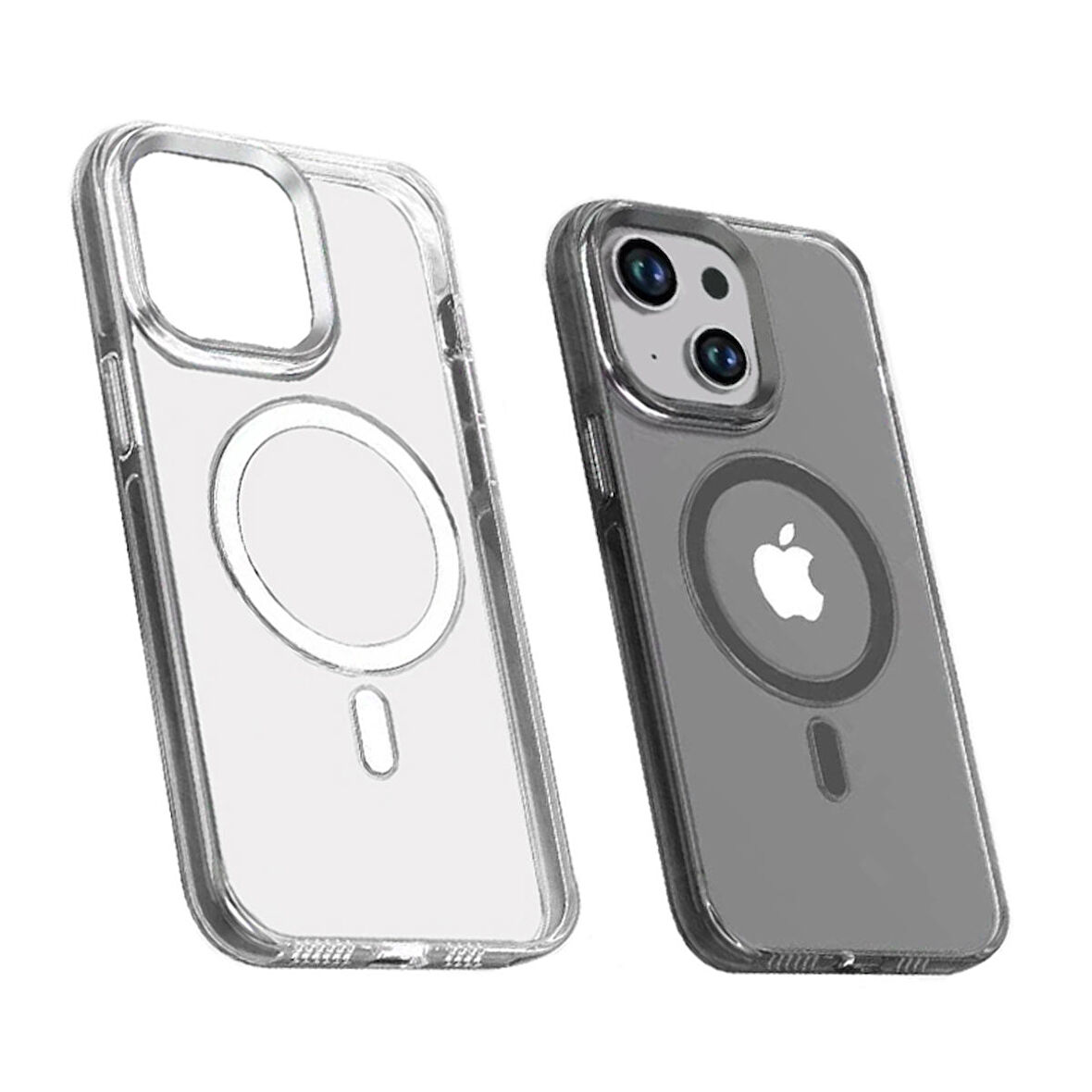 Vendas iPhone 15 Plus Uyumlu Lagent Serisi Sararma Yapmayan Metal Kamera Çıkıntılı Magsafe Destekli Metal Tuş Tasarımlı PC Kılıf