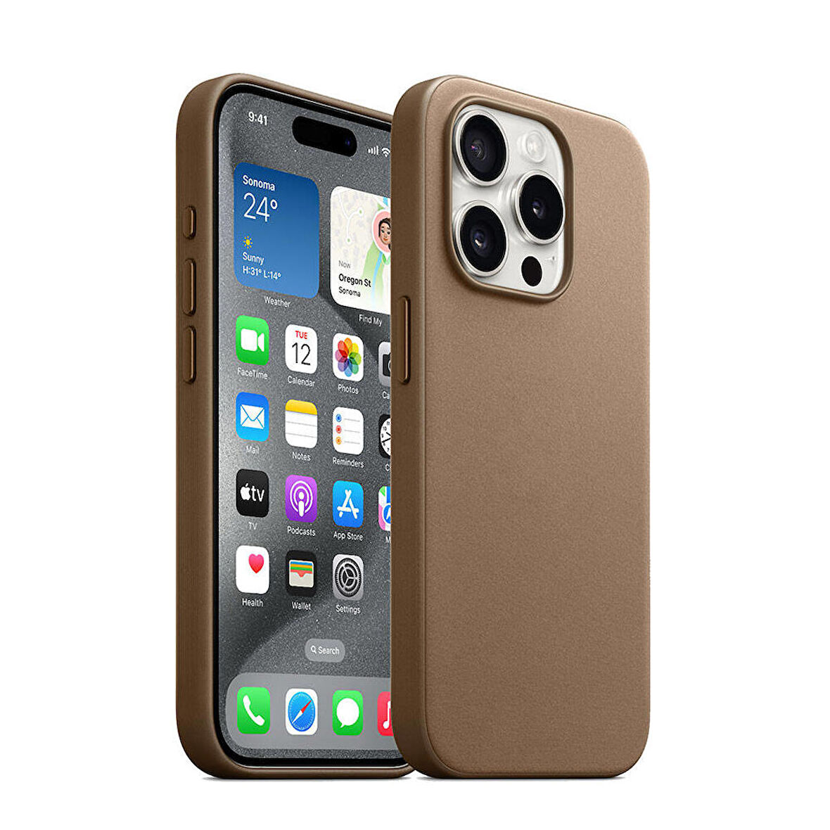 Vendas iPhone 15 Pro Uyumlu Mikro Fiber Yüzeyli Optimal Kamera Çıkıntılı Kılıf