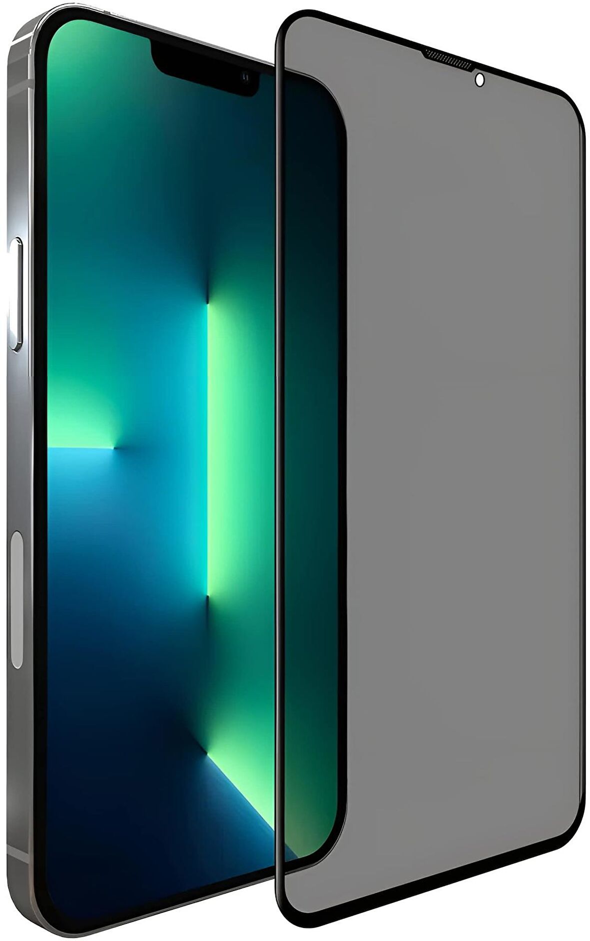 Vendas iPhone 15 Uyumlu Rika Serisi Privacy Gizleyen Hayalet Premium Temperli Cam Ekran Koruyucu