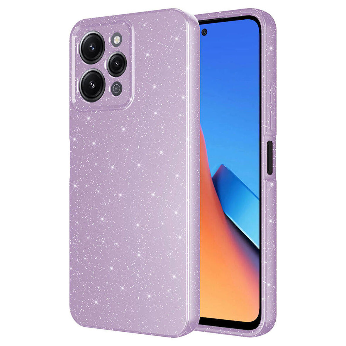 Vendas Xiaomi Redmi 12 Uyumlu Koton Serisi Kamera Korumalı Simli Lüks Silikon Kılıf