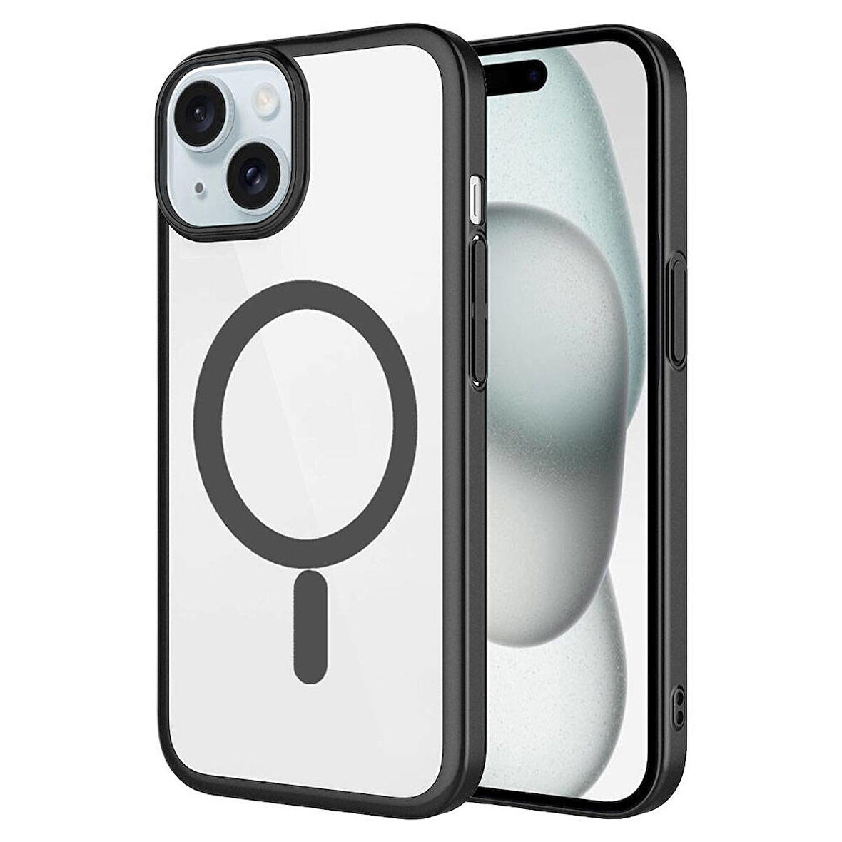 Vendas iPhone 15 Plus Uyumlu Riksos Serisi Wireless Şarj Özellikli Mat Sert PC Kılıf