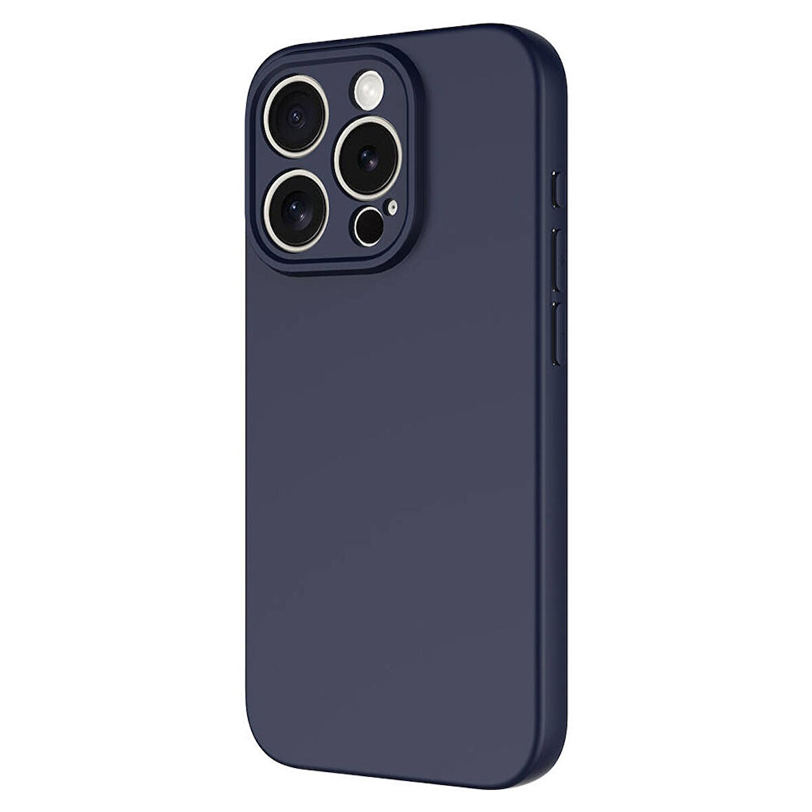 Vendas iPhone 15 Pro Max Uyumlu Kılıf Lansman Serisi Kadife İç Yüzeyli Yumuşak Dokulu Silikon Kapak