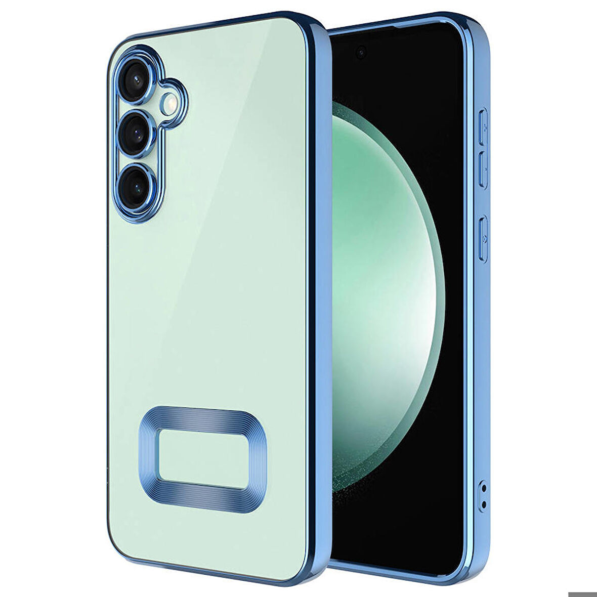 Vendas Samsung Galaxy A55 Kılıf Kamera Korumalı Logo Gösteren Zore Omega Kapak