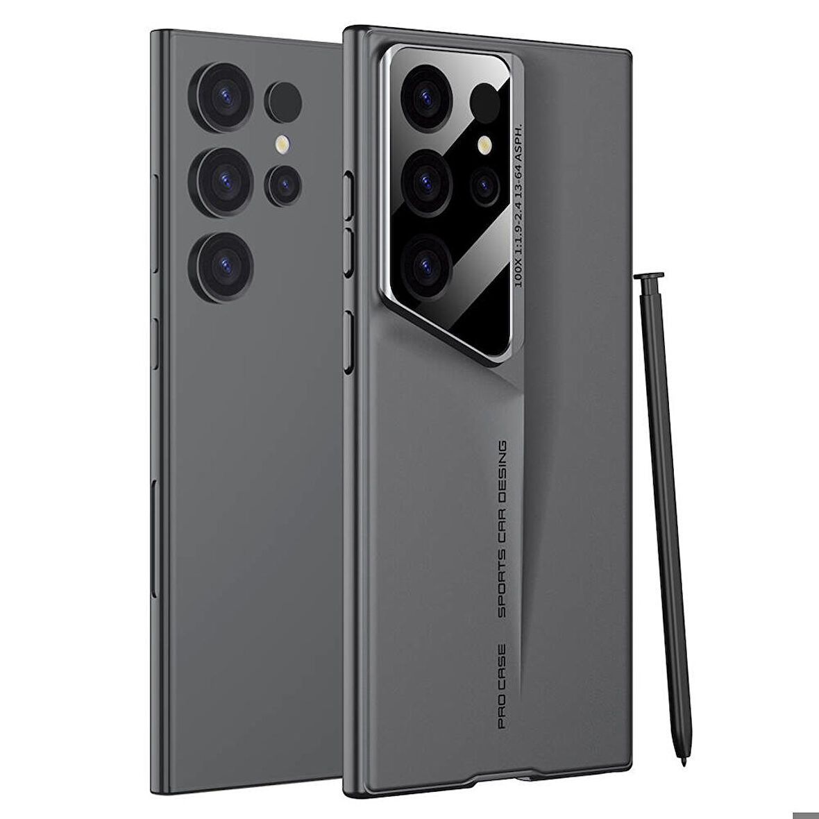 Vendas Samsung Galaxy S23 Ultra Kılıf Ultra İnce Kamera Korumalı Sert Rubber Zore Procase Kapak