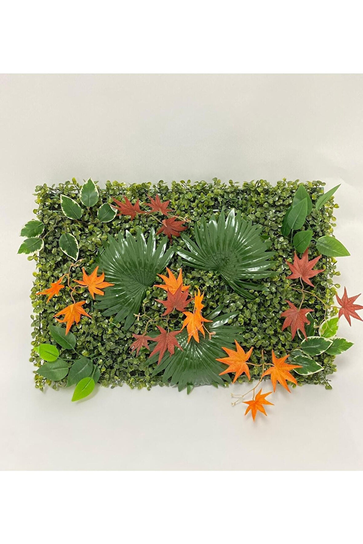 Yapay Çiçek Duvar Kaplama 60'40 Cm Panel Şimşir Dik Duvar Uygulama Çim Dikey Bahçe