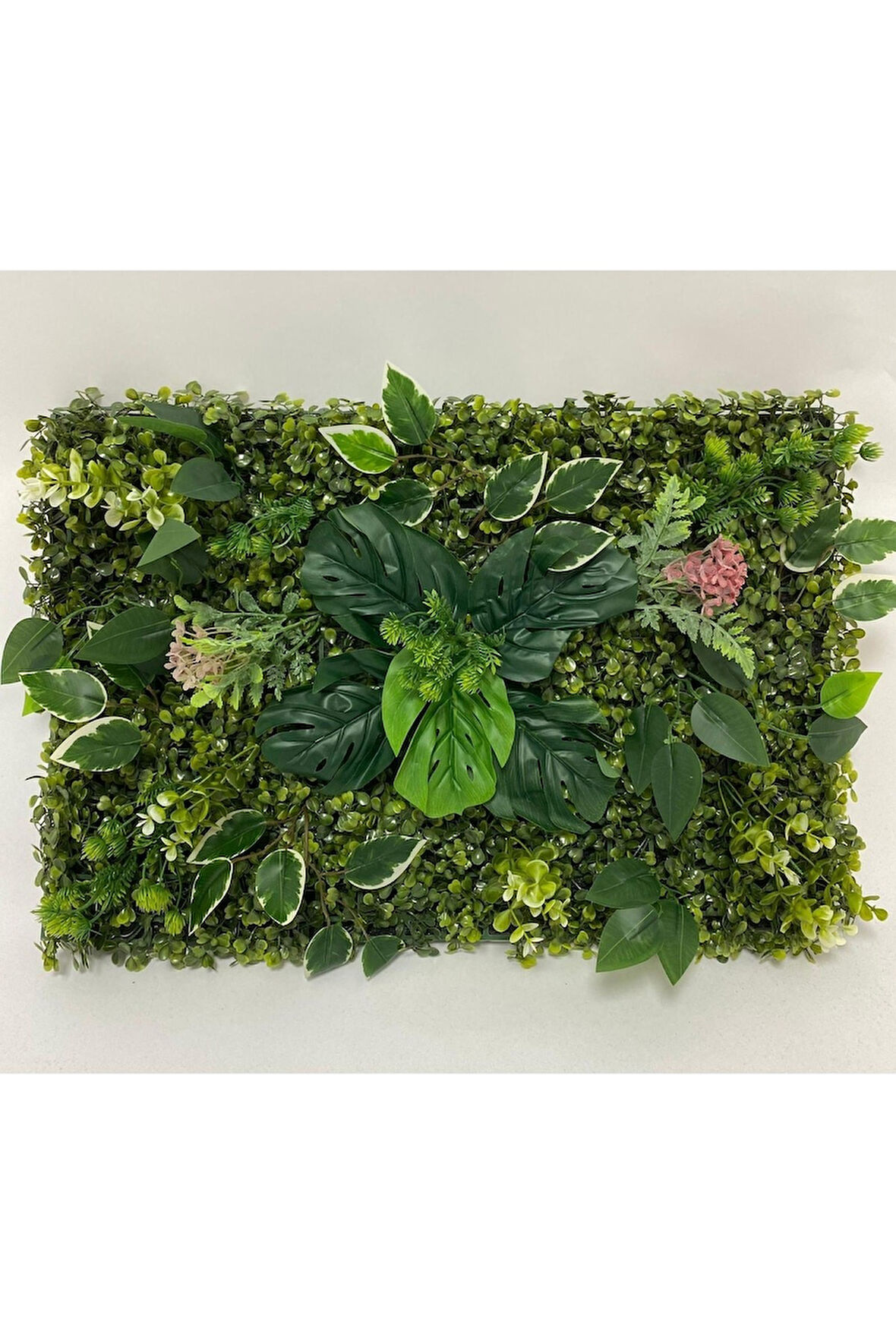 Yapay Çiçek Duvar Kaplama 40*60 Cm Panel Şimşir Dik Duvar Uygulama Çim Dikey Bahçe