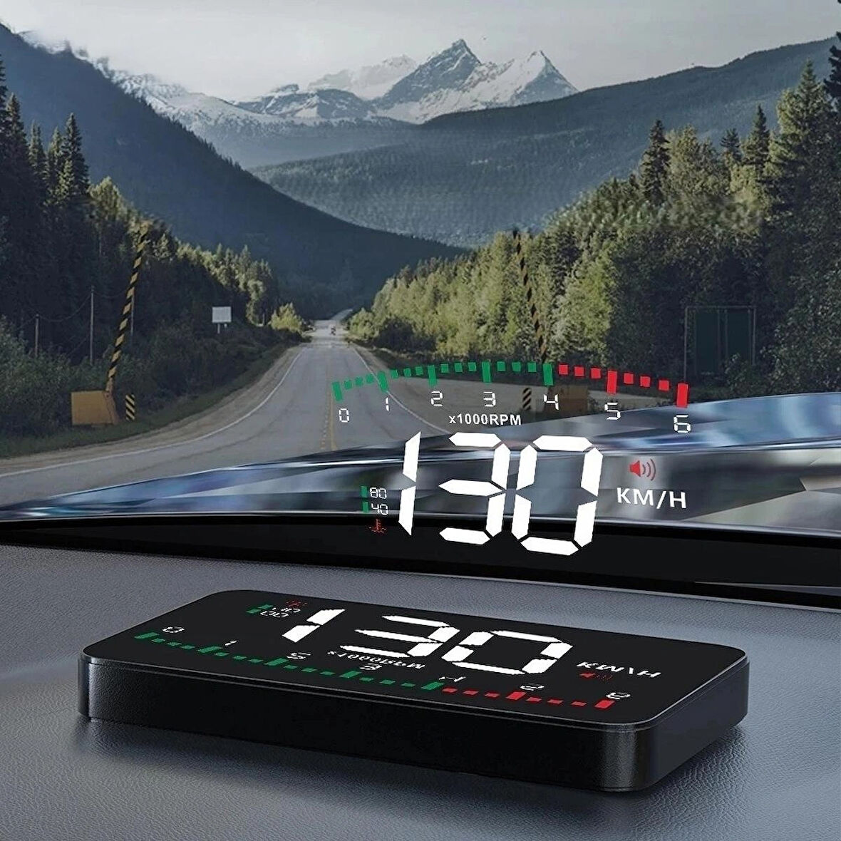 HUD Head-Up Display OBD Hız Göstergesi Dijital Ekranlı Araç Göstergesi Hız Voltaj Yağ Sıcaklığı