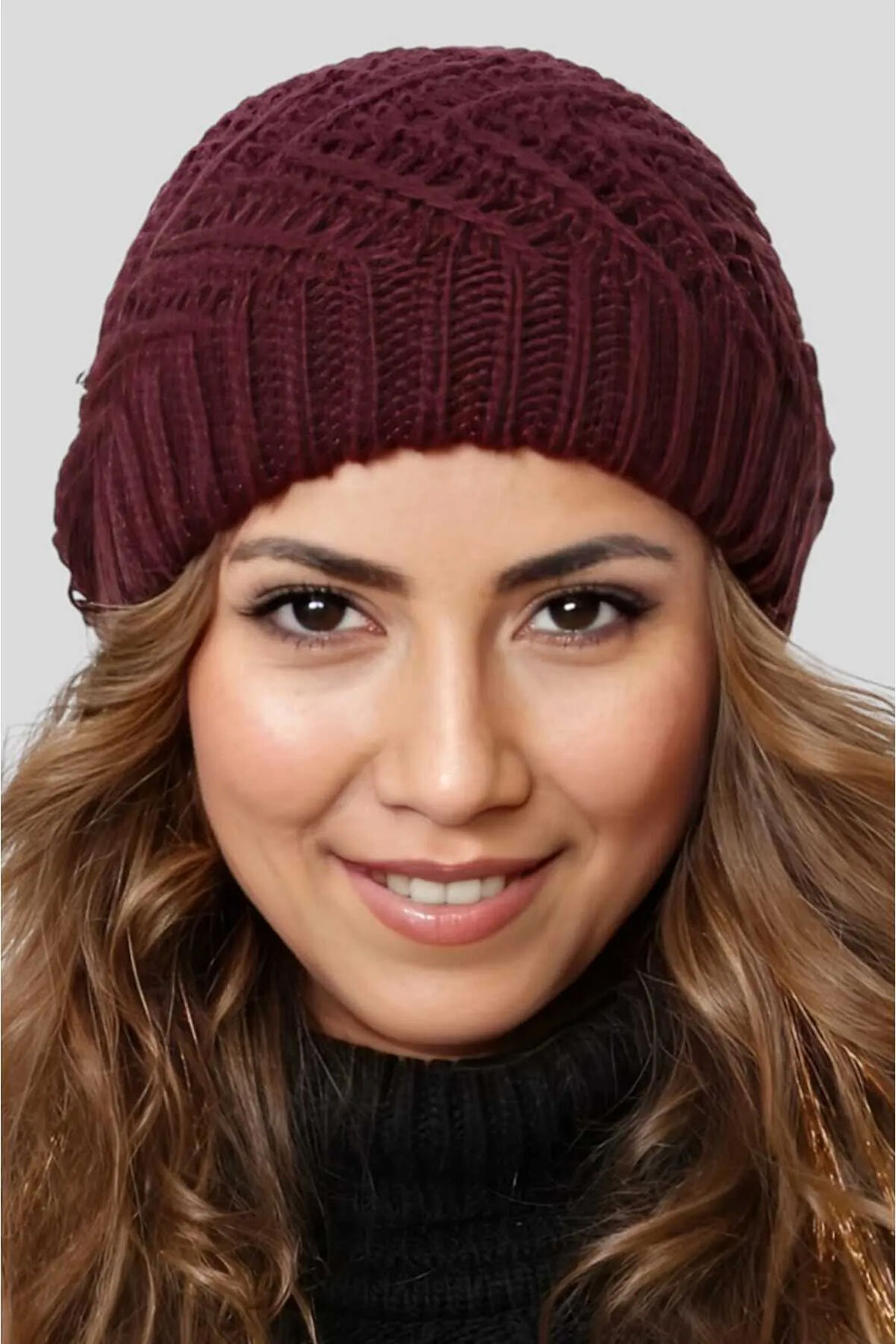 Uniquetrenders Kadın Yumuşak Dokulu Astarlı Triko Örgü Bere