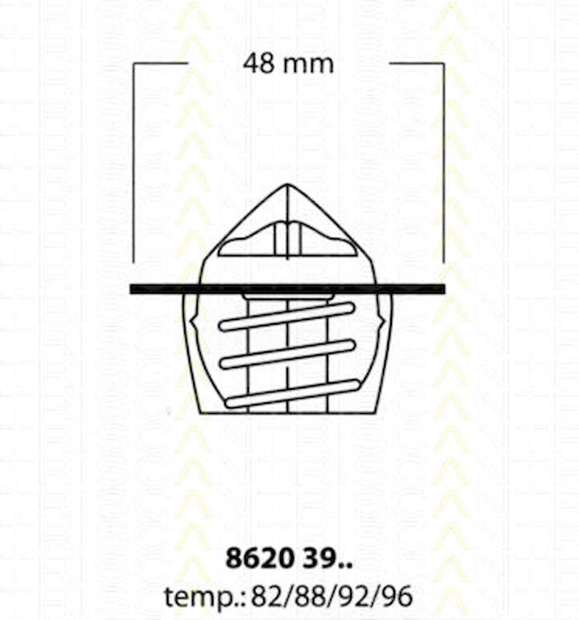 VERNET Termostat 82 C Corsa A 1.2-1.4-Astra F 1.4-1.6-Vectra A-B 1.6 V2154