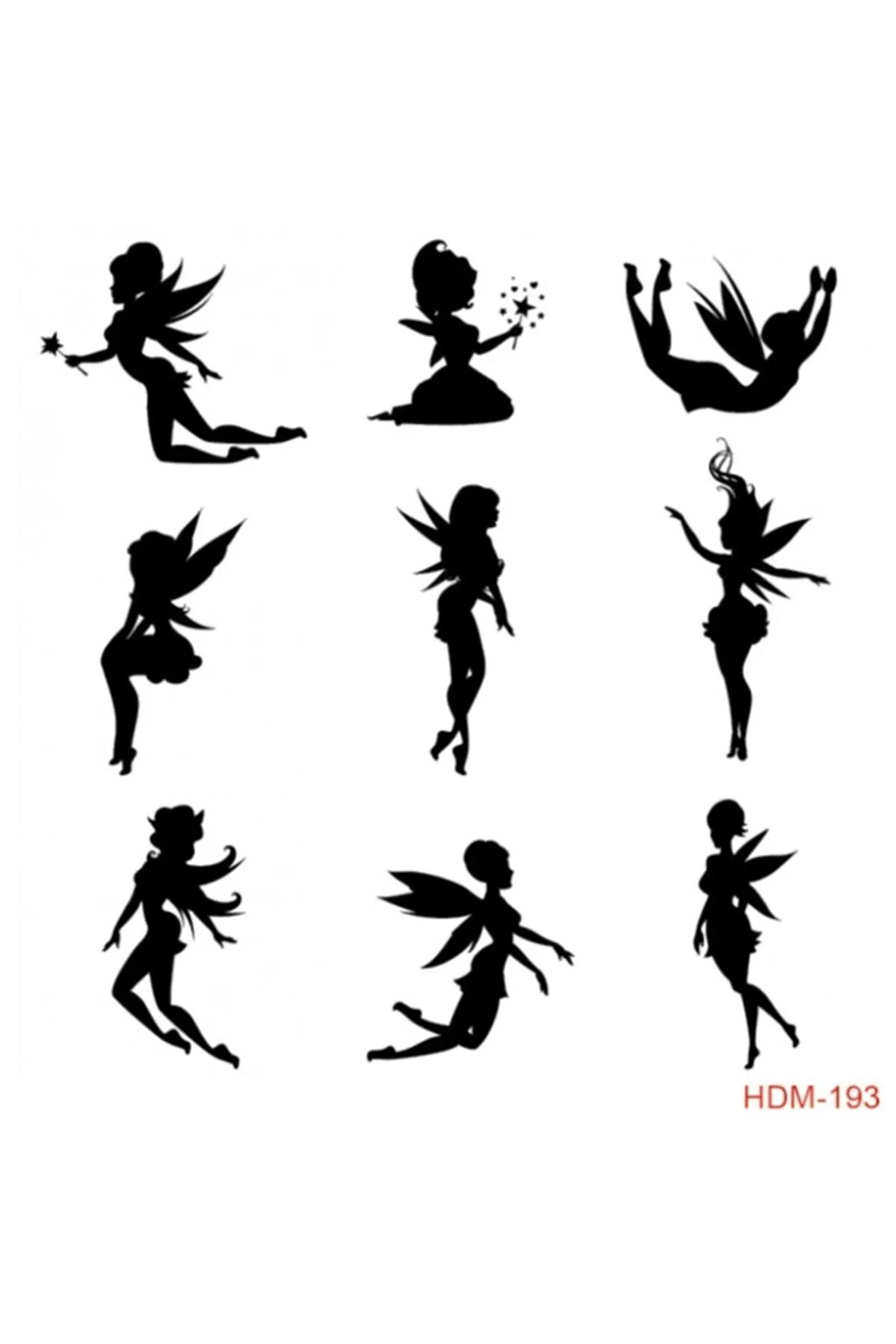 Peri Temalı Stencil (şablon) 25x25 Cm