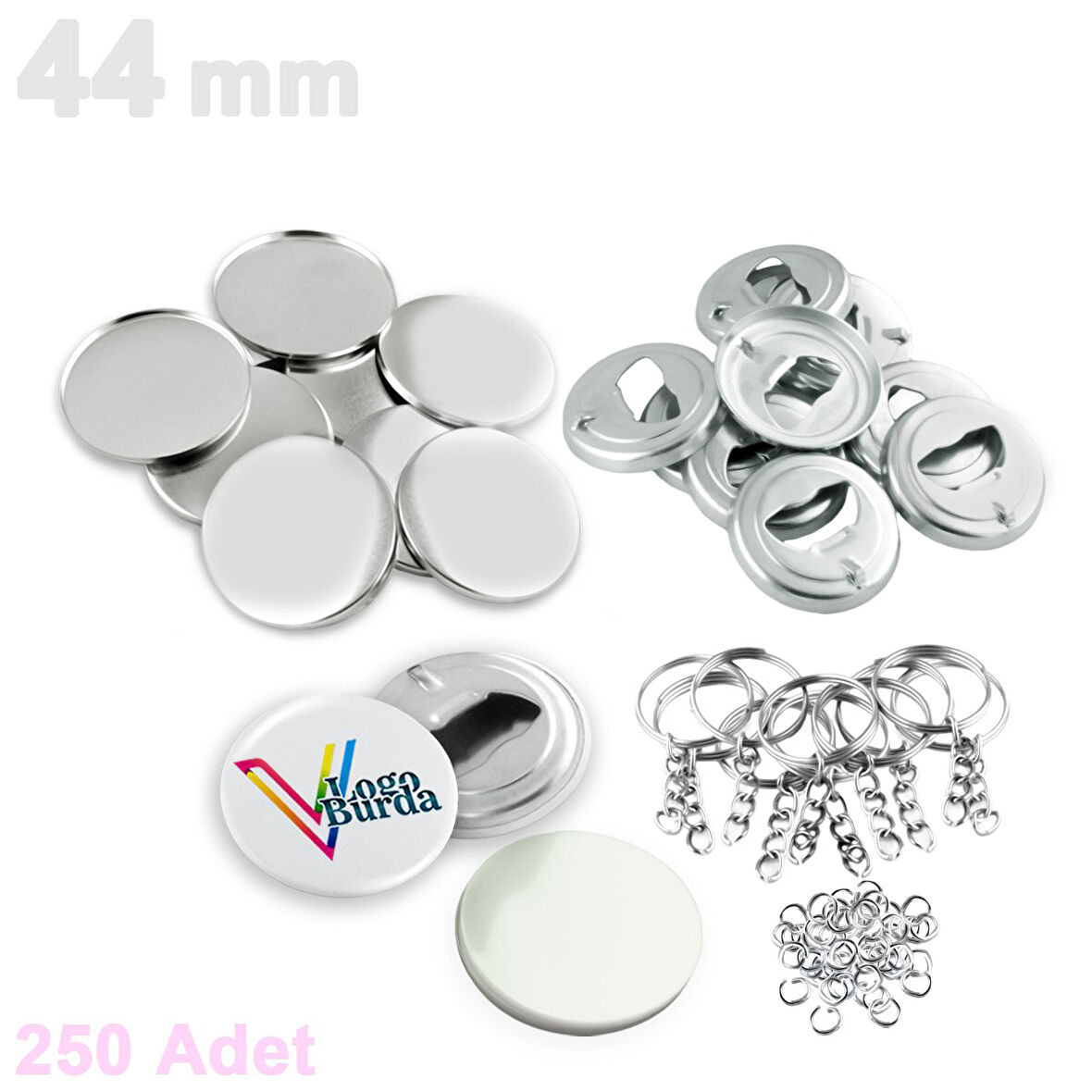 44 mm Buton Şişe Açacağı Anahtarlık Sarf VG44BANS 100 adet