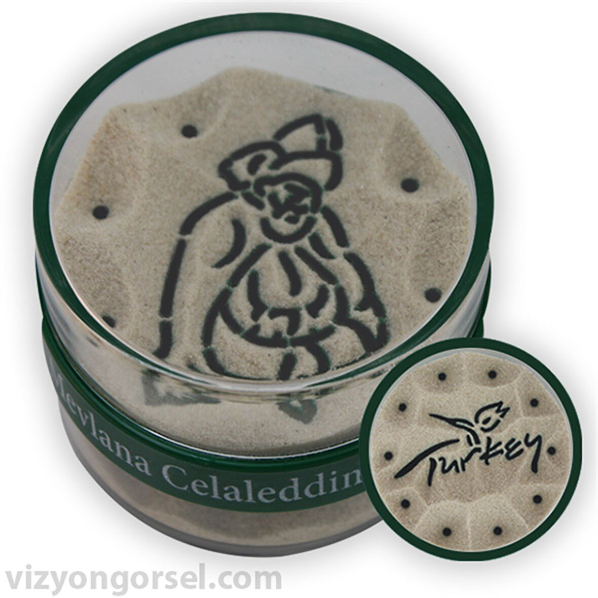 Kum Saat Görseli Mevlana & Turkey 12 adet FİYATIDIR VGKT29