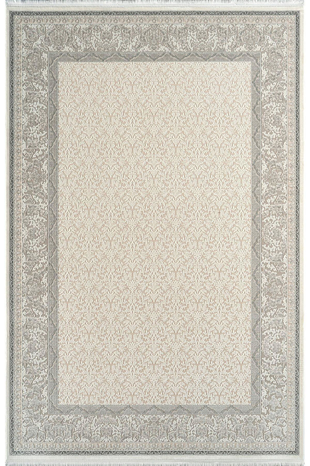 Royal Halı Vintage VH02A Krem Gri Akrilik Yumuşak Dokulu Klasik Motifli Halı